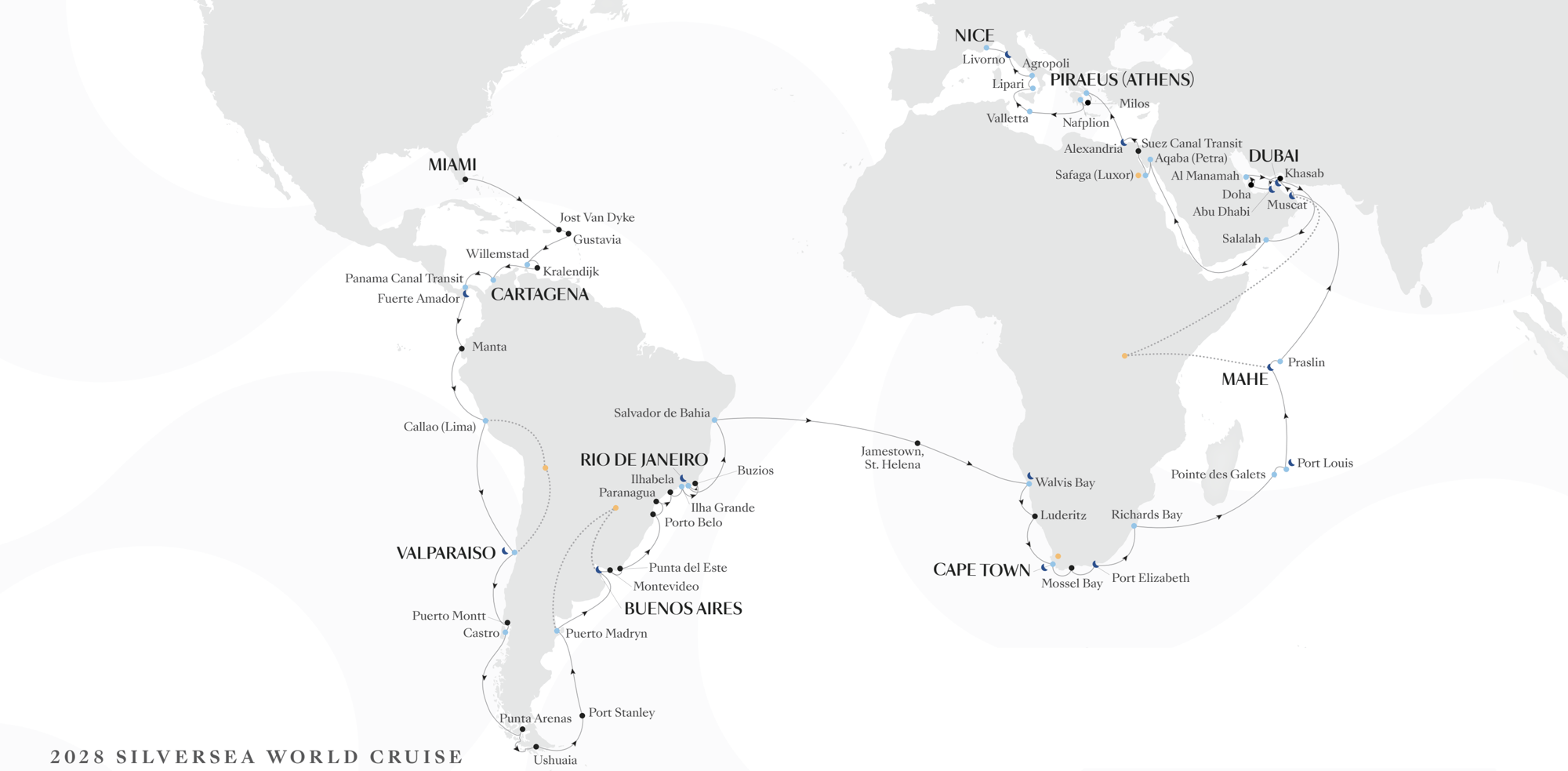 Silversea 2028 World Cruise